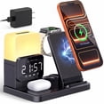 thumbnail image 1 of ETEPEHI Wireless Charger: Adjustable 6-in-1 Charging Station for Multiple Devices, Charger Stand with Night Light, Compatible with iPhone 17 16 15 14 13 12 Pro Max & iWatch 11/10/9/8, 1 of 6