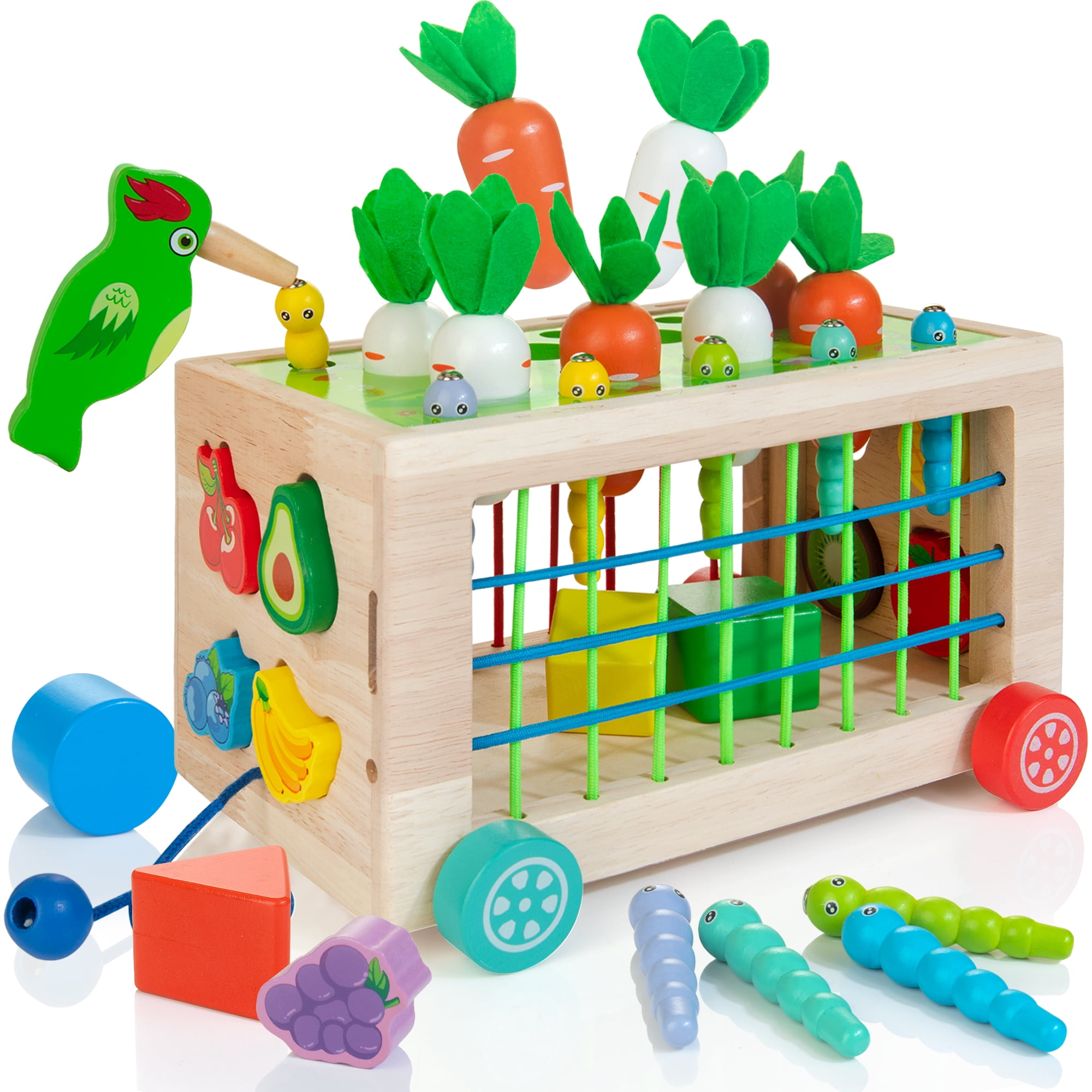 6-in-1 Wooden Toys for Year Old, Montessori Nigeria Ubuy