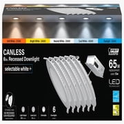 6 in. 13 watt Electric White LED Recessed Downlight