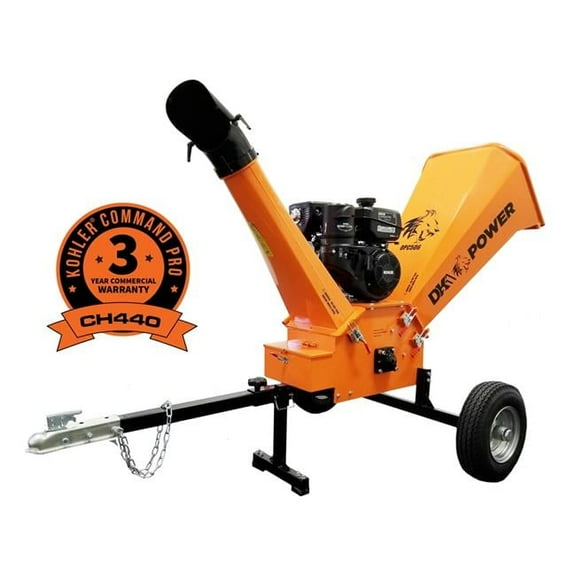 6 in. 14HP Cyclonic Chipper Shredder with Kohler Ch440 Command Pro Commercial Gas Engine