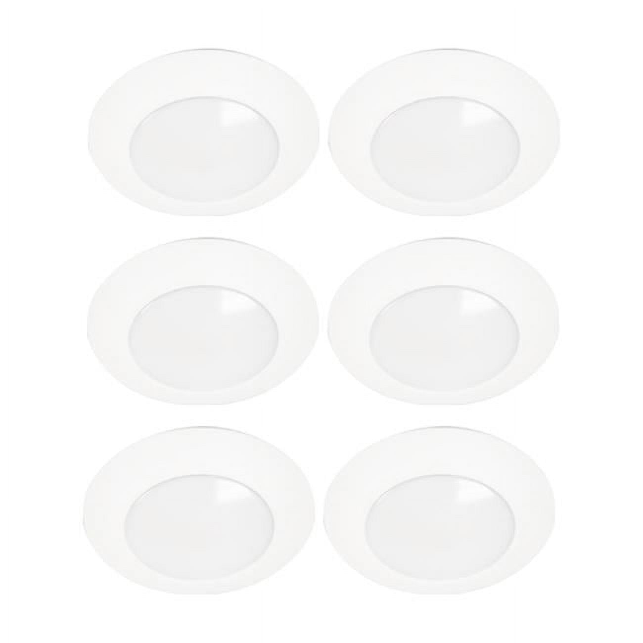 6-Inch White Aluminum LED Retrofit Downlight Pack of 6