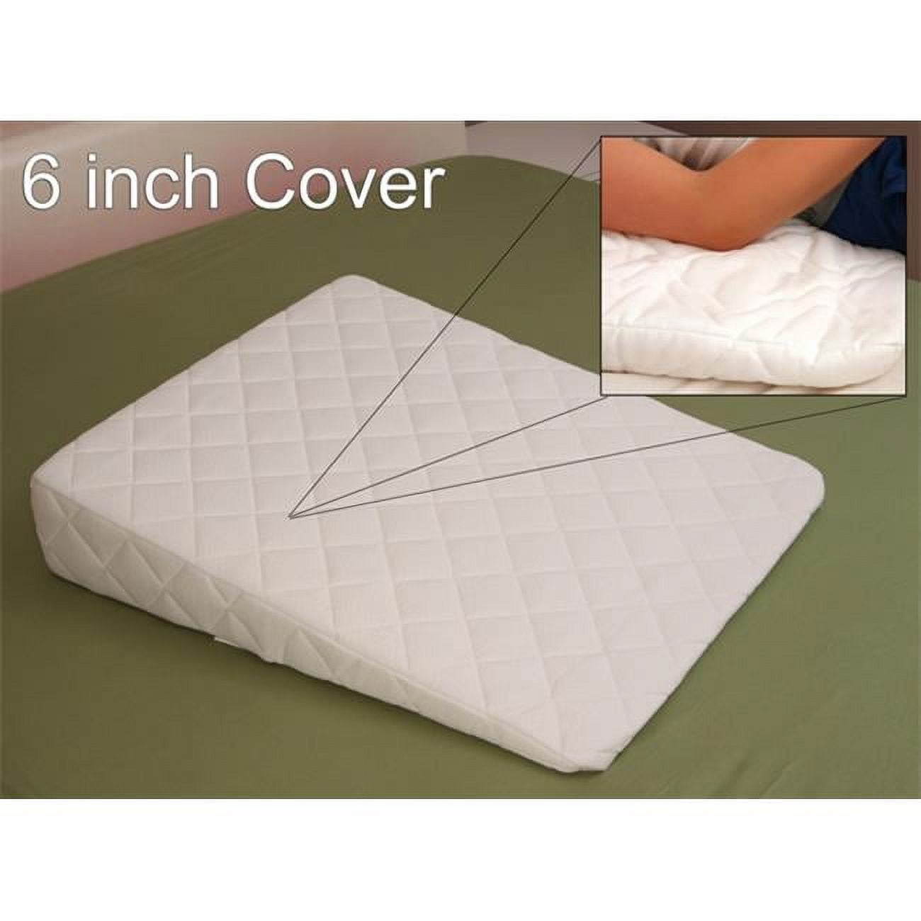 6 in. 383 Thread Count Soft Padded Cover for Acid Reflux Pillow