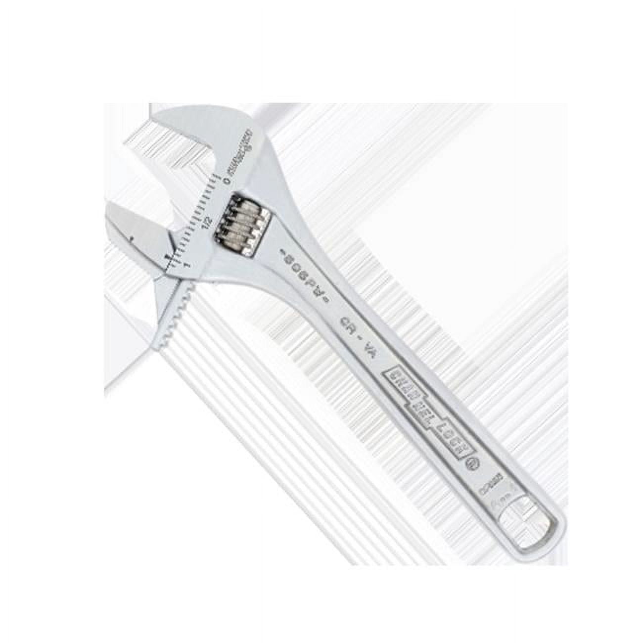 6 in. Adjustable Wrench with Reversible Jaw, Extra Wide