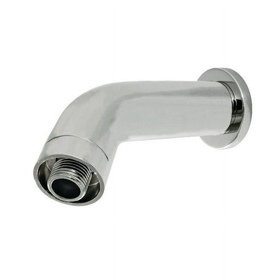 6 in. Aquaelements Brass Shower Arm with Flange, Polished Nickel