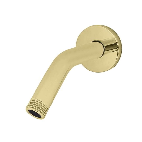 6 in. Aquaelements Shower Arm with Flange, Polished Brass