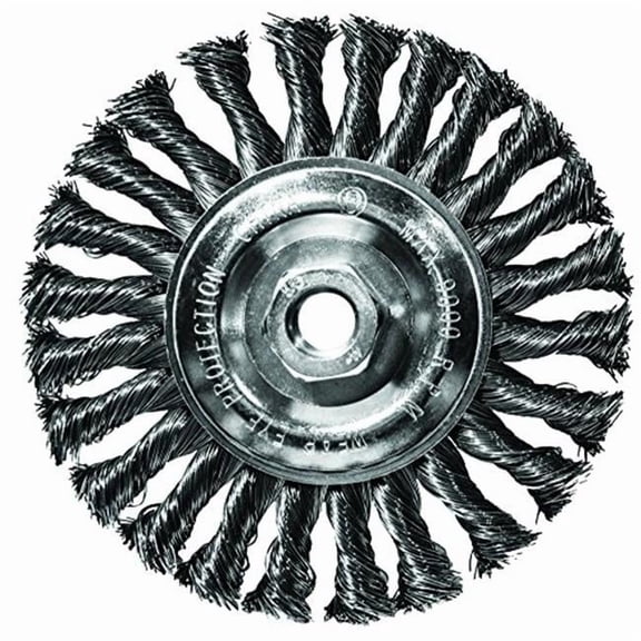 6 in. Cable Twist Angle Grinder Wire Wheel 0.63-11 Arbor