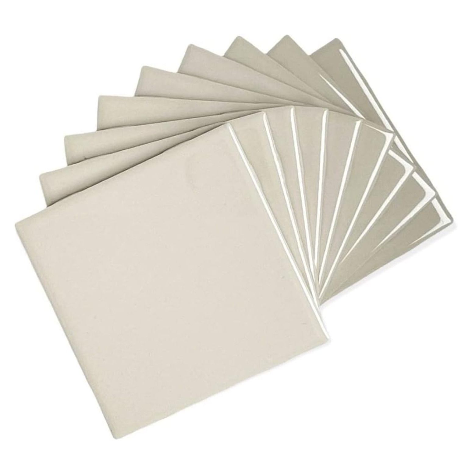6 in Ceramic Tile Gloss 6x6 Box of 8 Piece for Bathroom Wall and Kitchen Backsplash by saney (Almond)