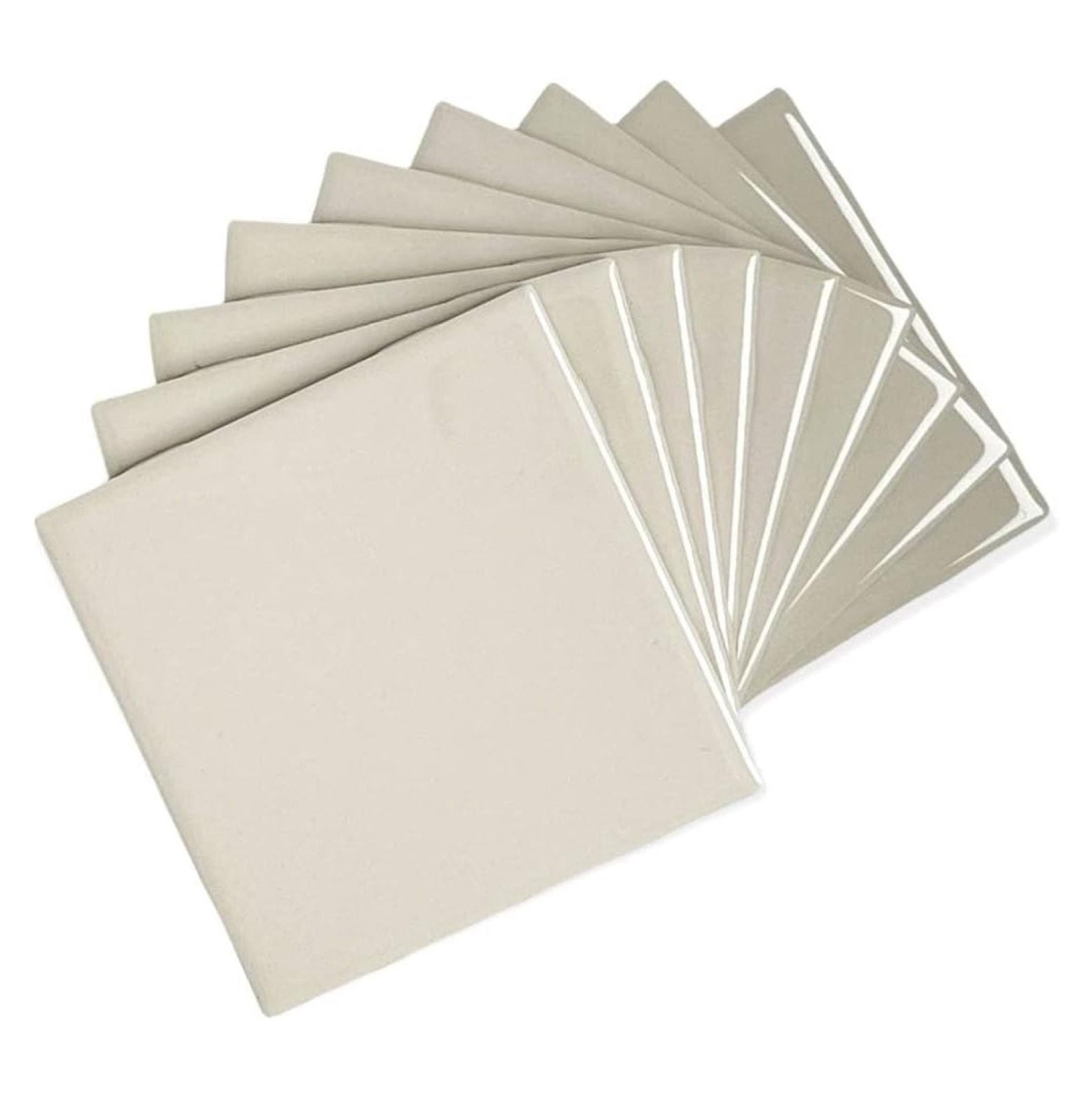 6 in Ceramic Tile Gloss 6x6 Box of 8 Piece for Bathroom Wall and Kitchen Backsplash by saney (Almond)