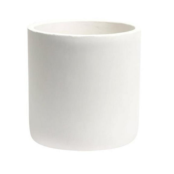 6 in. Cylinder Planter, White - Pack of 4