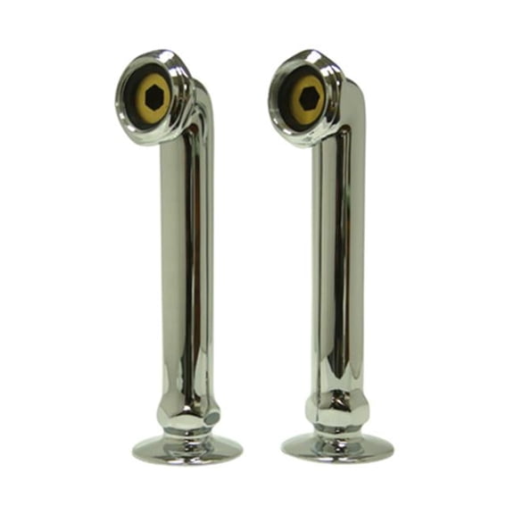 6 in. Deck Mount Risers for Clawfoot Tub Faucet - Polished Chrome - 6 in.
