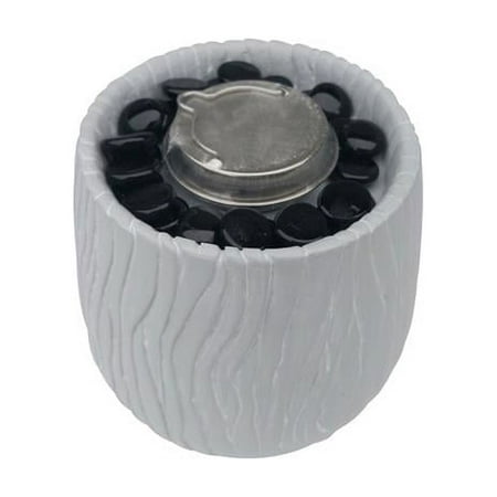 6 in. DecoFire Willow Ceramic Tabletop Torch, Grey