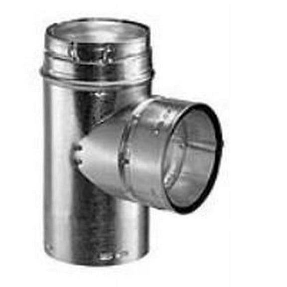 6 in. Dia. Inner Type B Round Gas Vent Pipe Double Wall Standard Tee