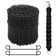 6 in. Double Loop Rebar Wire Ties 16-Gauge with Semi Automatic Rebar Tie Wire Twister 1000-Pack