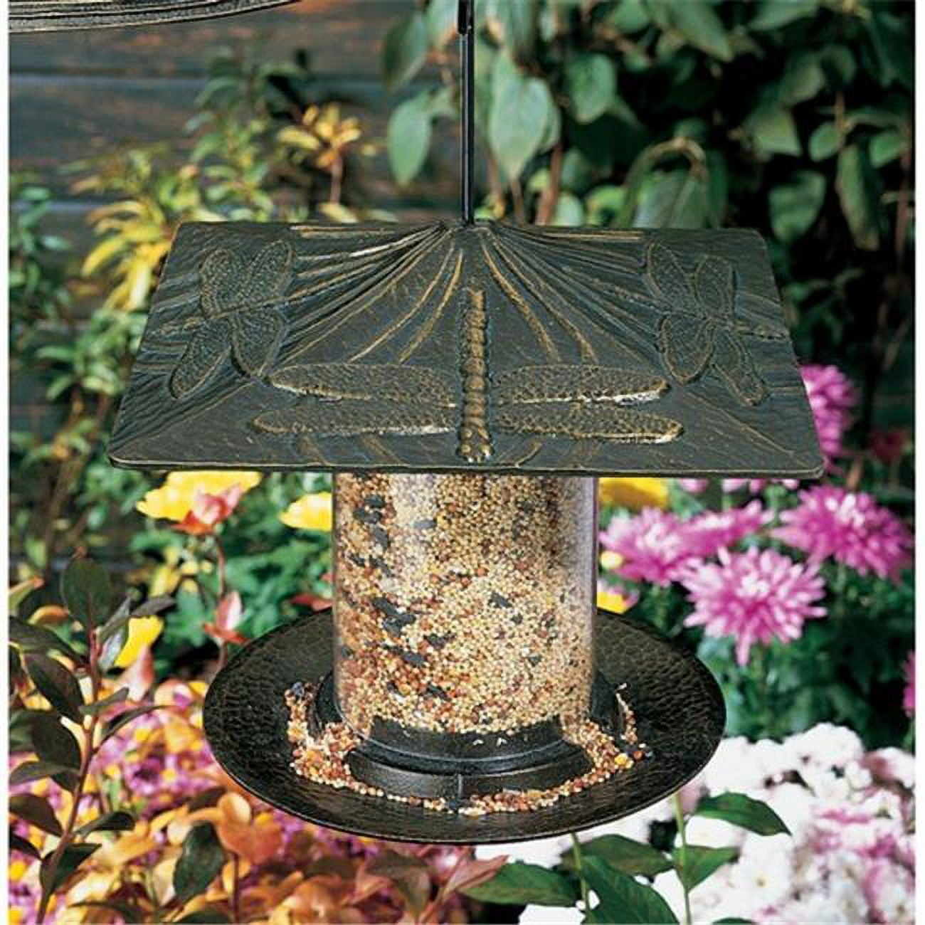 6 in. Dragonfly Bird Tube Feeder - French Bronze