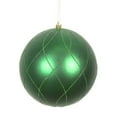 thumbnail image 1 of 6 in. Emerald Matt Glitter Swirl Ornament Ball, 1 of 1