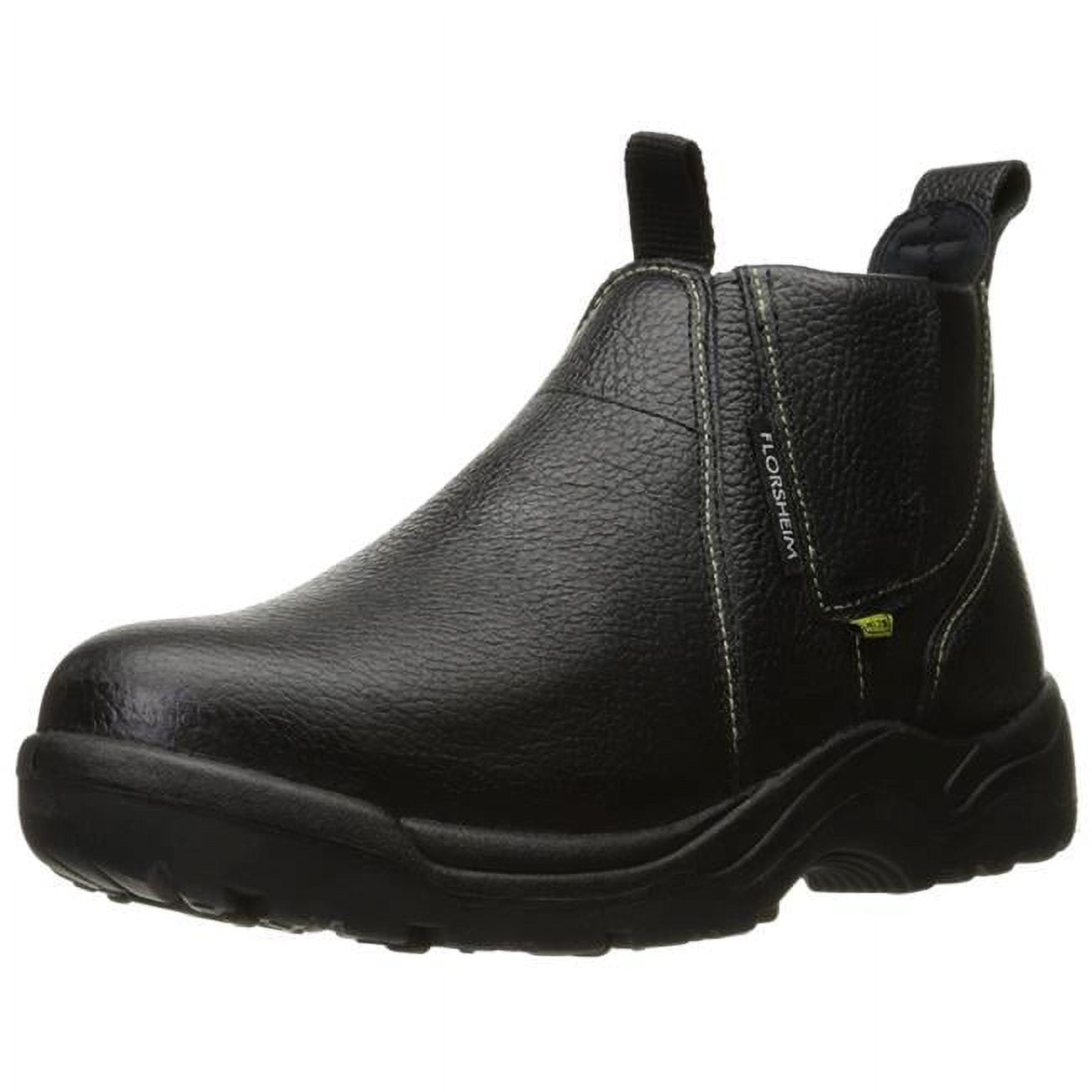 6 in. Florsheim FE690 Hercules Quick Release Work Boot with CushGuard Internal Metatarsal Guard 9D, Black