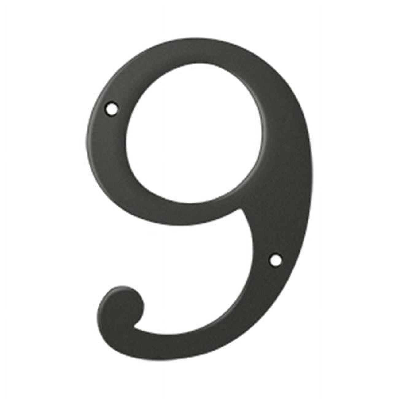 6 in. House Numbers, Oil Rubbed Bronze - Solid Brass