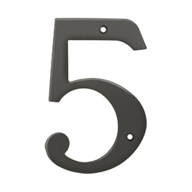 6 in. House Numbers, Oil Rubbed Bronze - Solid Brass