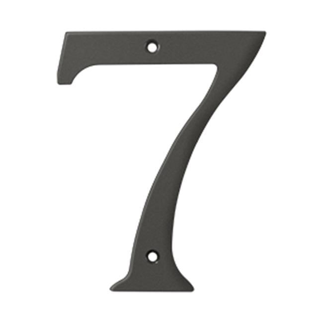 6 in. House Numbers, Oil Rubbed Bronze - Solid Brass