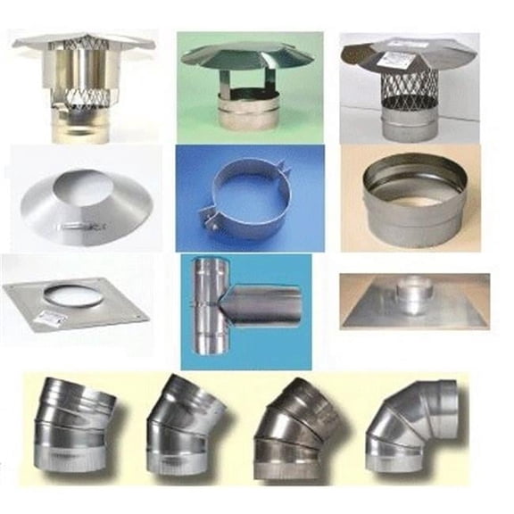 6 in. Hybrid 316L Stainless Steel 90 deg Adjustable Liner Elbow