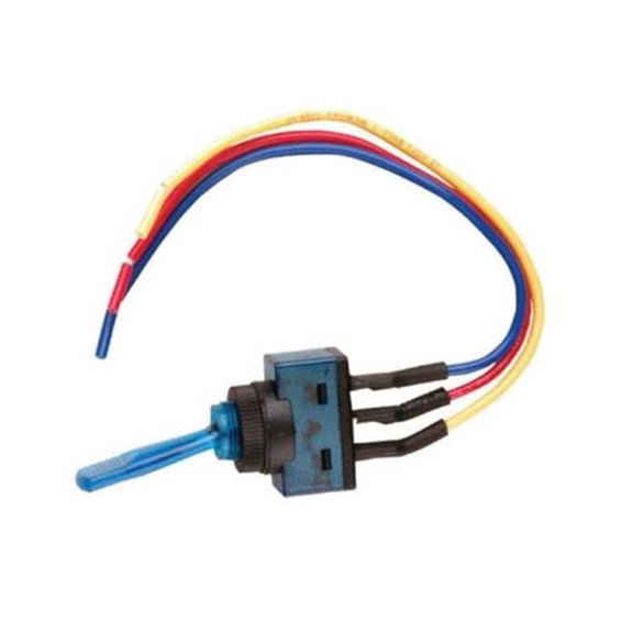 6 in. Illuminated Toggle Switch with Lead Wire - Blue