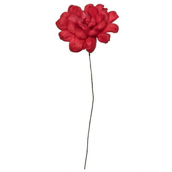 6 in. Maize Dahlia On Stem Artificial Flowers, Red - 18 in. - 6 per Bag