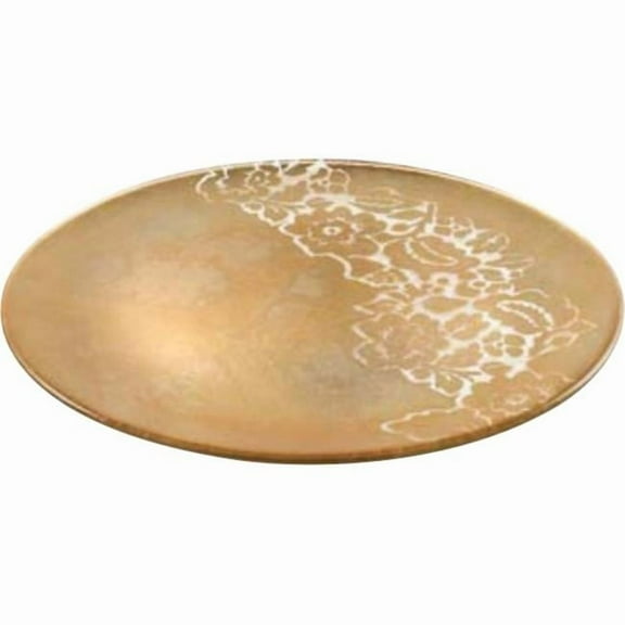 6 in. Memory Glass Plate Hand Painted, Gold
