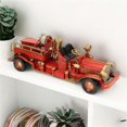 thumbnail image 1 of 6 in. Metal Hand Painted Model Car Sculpture, Red & Gold, 1 of 1