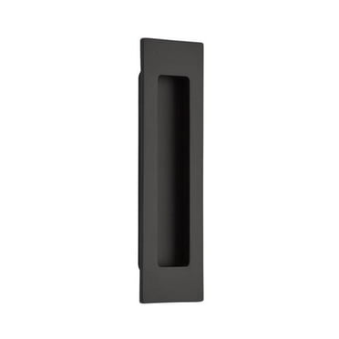 6 in. Modern Rectangular Flush Pull, Flat Black