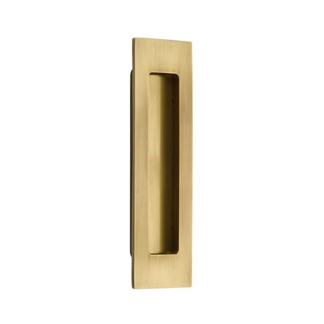 6 in. Modern Rectangular Flush Pull, French Antique Brass