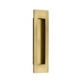 thumbnail image 1 of 6 in. Modern Rectangular Flush Pull, French Antique Brass, 1 of 1