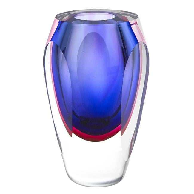 6 Mouth Blown Purple Art Glass Vase 6 Mouth Blown Purple Art Glass Vase