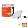 thumbnail image 1 of 6 in. New Construction/Remodel Matte White Dimmable LED Recessed Trim with Adjustable Color Changing Technology (2-Pack), 1 of 5