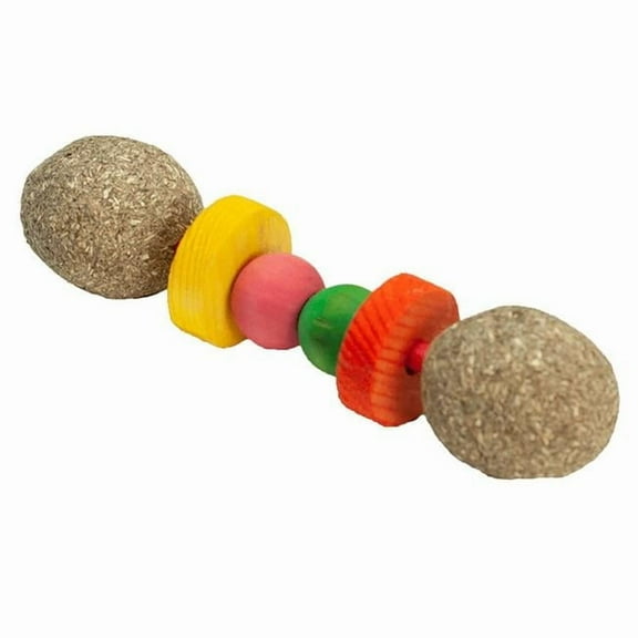 6 in. Nibbles Hay Dumbbell Small Animal Chew Toy