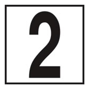 6 in. Number 2 Depth Marker Non Skid Ceramic Tile - 5 in.
