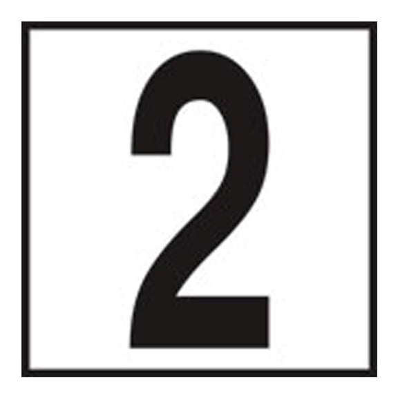 6 in. Number 2 Depth Marker Non Skid Ceramic Tile - 5 in.