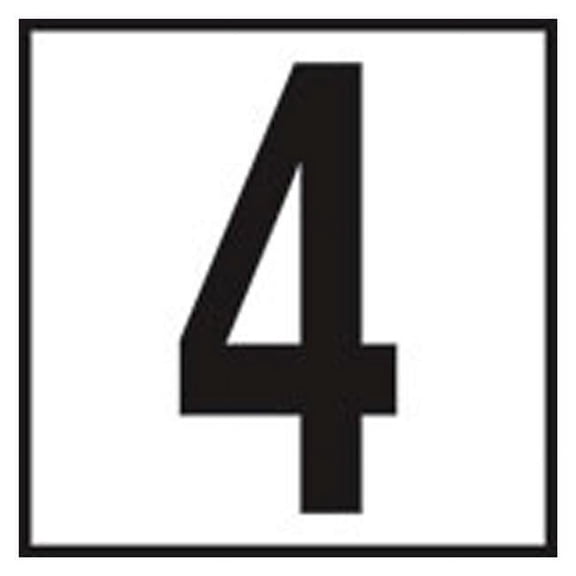 6 in. Number 4 Depth Marker Non Skid Ceramic Tile - 5 in.