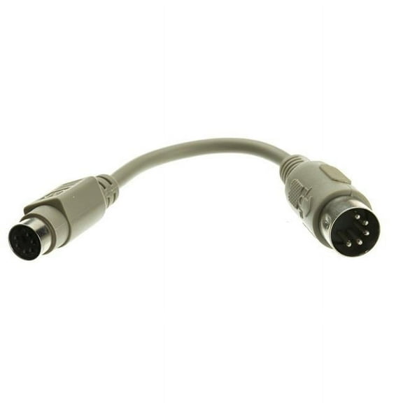6 in. PS-2 to AT Keyboard Adapter - MiniDin6 PS-2 Female to AT Din5 Male