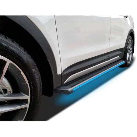6 in. R66 Running Boards with Integrated LED Light - Blue
