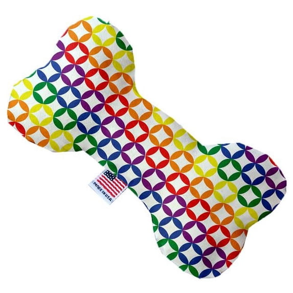 6 in. Rainbow Bright Diamonds Bone Dog Toy