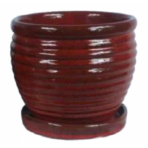 6 in. Red Honey Jar Planter