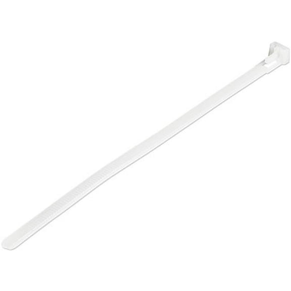 6 in. Reusable White Nylon Zip Wraps Ul Taa Cable Ties, Medium - Pack of 1000