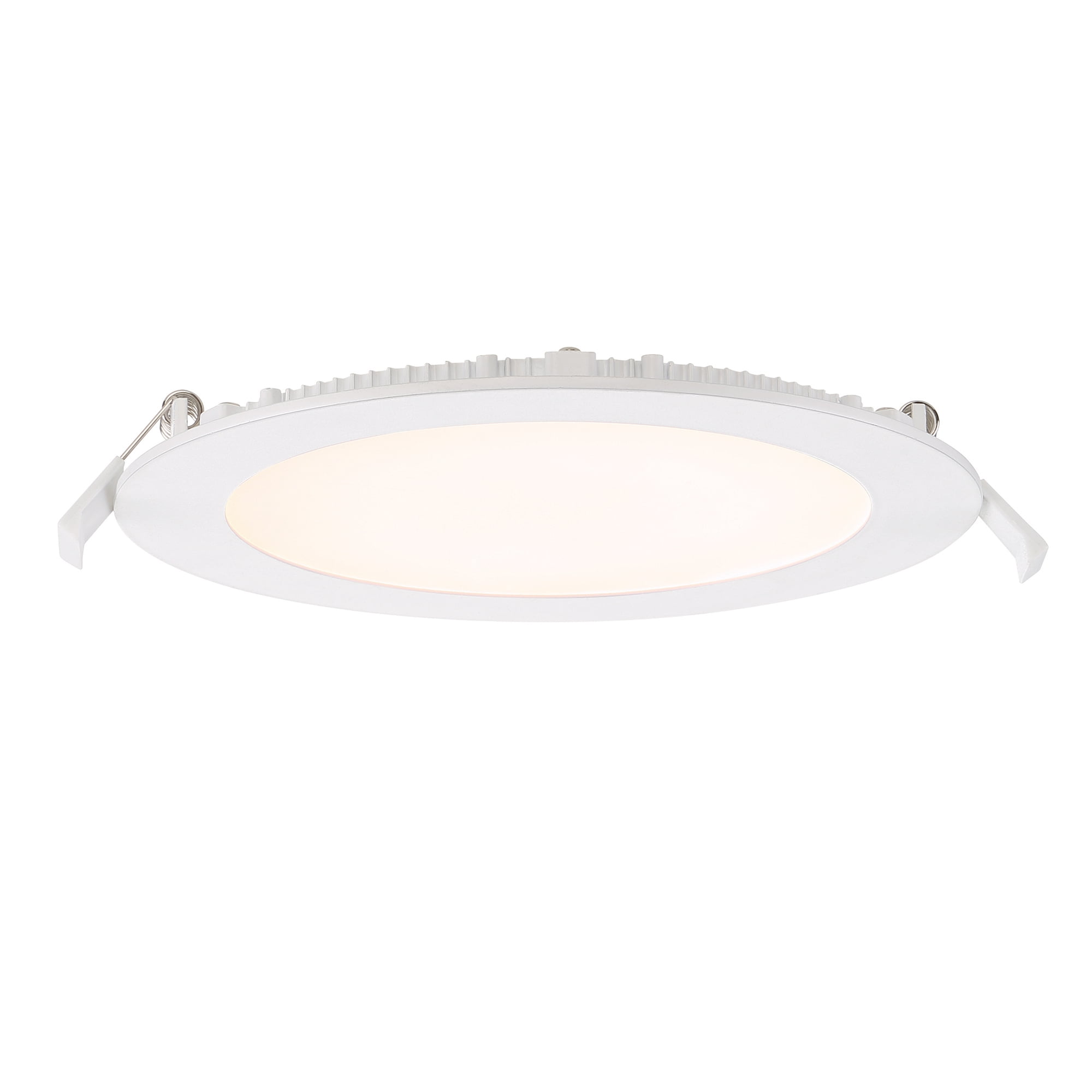 6 in Round 800 Lumens Selectable CCT Integrated LED Canless Slim Panel Light, EV685RWK50WH