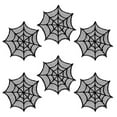 thumbnail image 1 of 6 in. Spider Web Doily - Black - Set of 6, 1 of 1