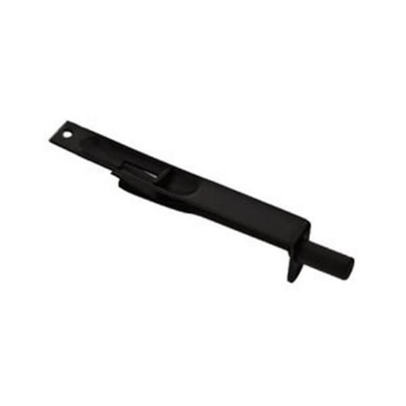 6 in. Square Corner Flush Bolt, Flat Black