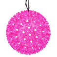 thumbnail image 1 of 6 in. Starlight Sphere Christmas Ornament with Pink Wide Angle 50 LED Light, 1 of 1