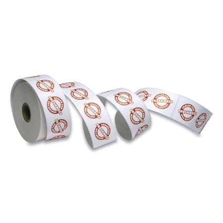 6 in. Tamper Seal Label, Red & White
