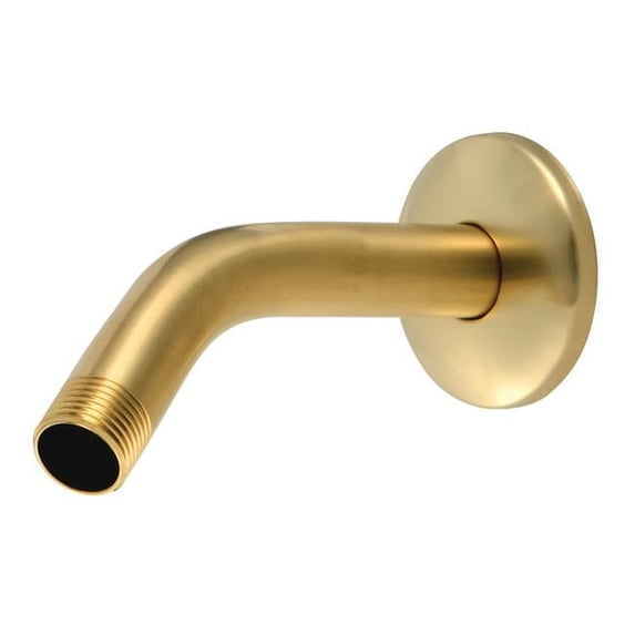 6 in. Trimscape Shower Arm with Flange, Brushed Brass