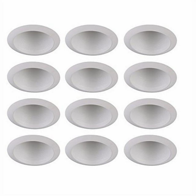 6 in. White Baffle Open Trim Fits PAR30 R30 BR30 - Pack of 12