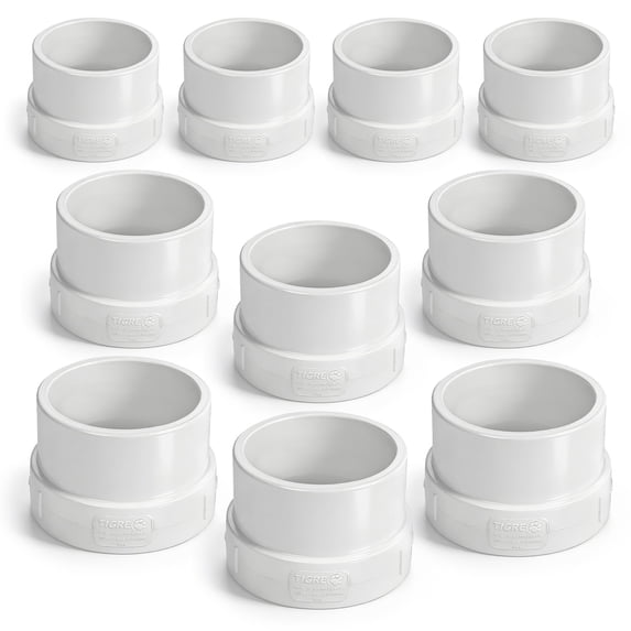 6 in. White PVC DWV Cleanout Adapter, Hub x Female Pipe Thread for ...